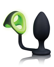 Load image into Gallery viewer, Shots Ouch Butt Plug W-cock Ring &amp; Ball Strap - Glow In The Dark
