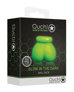 Sac à testicules de bondage phosphorescent Ouch pour un plaisir palpitant