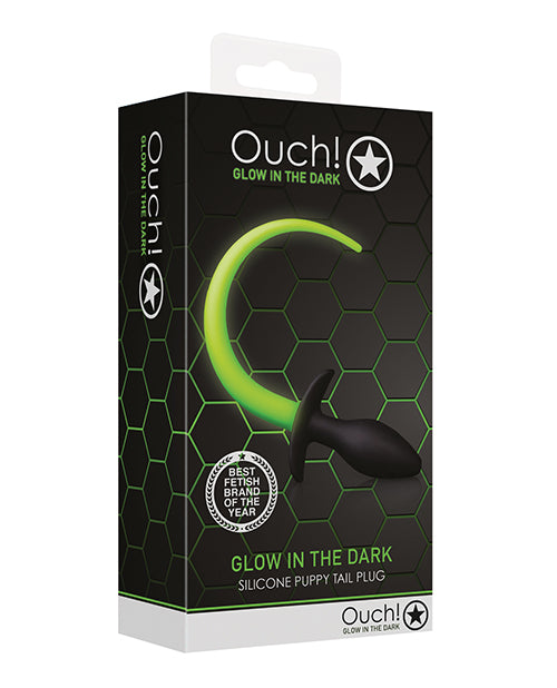 Glow-in-the-Dark Puppy Tail Plug by Shots Ouch