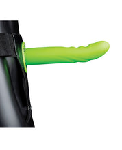 Afbeelding laden in Galerijviewer, Shots Ouch 8&quot; getextureerde gebogen holle strap-on - Glow In The Dark
