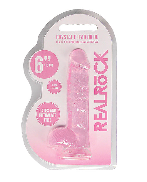 Shots Realrock Realistic Crystal Clear Dildo W/balls