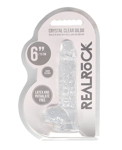 Shots Realrock Realistic Crystal Clear Dildo W/balls