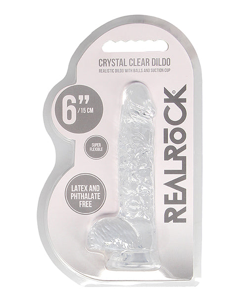 Shots Realrock Realistic Crystal Clear Dildo W/balls