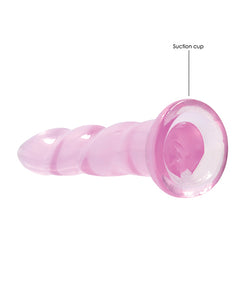 Shots Realrock Crystal Clear Non Realistic 7" Dildo - Pink