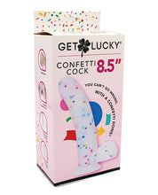Load image into Gallery viewer, Get Lucky 8.5&quot; Real Skin Confetti Cock - Multi Color
