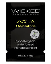 Load image into Gallery viewer, Wicked Sensual Care Hypoallergenic Aqua Sensitive Water Based Lubricant - .1 Oz
