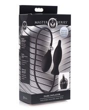 Load image into Gallery viewer, Master Series Dark Inflator Inflatable Silicone Anal Plug - Black
