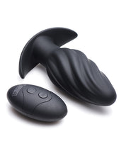 Load image into Gallery viewer, Thump It Kinetic Thumping 7x Swirled Anal Plug - Black
