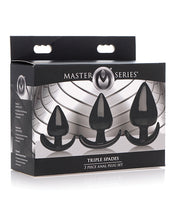 Load image into Gallery viewer, Master Series Triple Spades Anal Plug Set - 3 Pc
