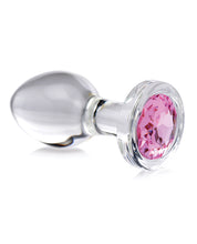 Load image into Gallery viewer, Booty Sparks Pink Gem Glass Anal Plug
