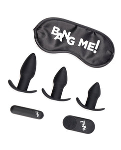 Bang! Backdoor Adventure Remote Control 3 Piece Butt Plug Vibe Kit - Black