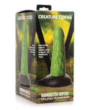 Load image into Gallery viewer, Creature Cocks Radioactive Reptile Thick Scaly Silicone Dildo - Green-black
