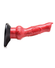 Load image into Gallery viewer, Creature Cocks Hell-hound Canine Penis Silicone Dildo - Red-black

