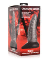 Creature Cocks Beastly Tapered Bumpy Silicone Dildo - Silver-black