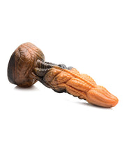 Load image into Gallery viewer, Creature Cocks Ravager Rippled Tentacle Silicone Dildo - Orange-black
