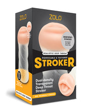 Load image into Gallery viewer, Zolo Realistic Deep Throat Dual Density Transparent Stroker
